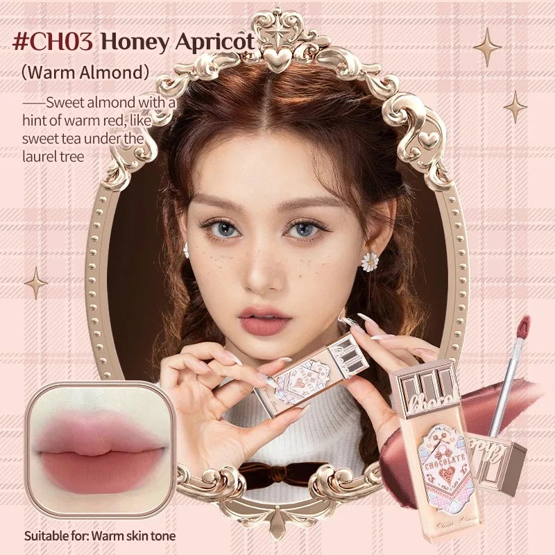 Flower Knows Chocolate Cloud Lip Cream Lightweight Matte Long Lasting Liquid Lipstick Makeup Lip Mud 4.5ml Waterproof