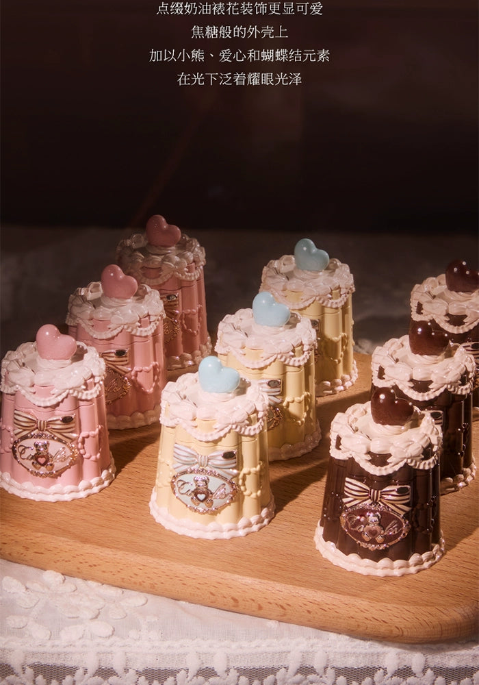 Flower Knows Bear Coating Lip Jelly Makeup Lipstick Sweetie Bear Collection Cosmetics Cute With Brush Solid Lip Glaze Watery