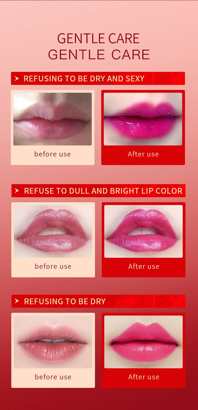 Blue Rose Lip Temperature Color Changing Natural Long Lasting Waterproof   Lipstick Cosmetics Woman Makeup