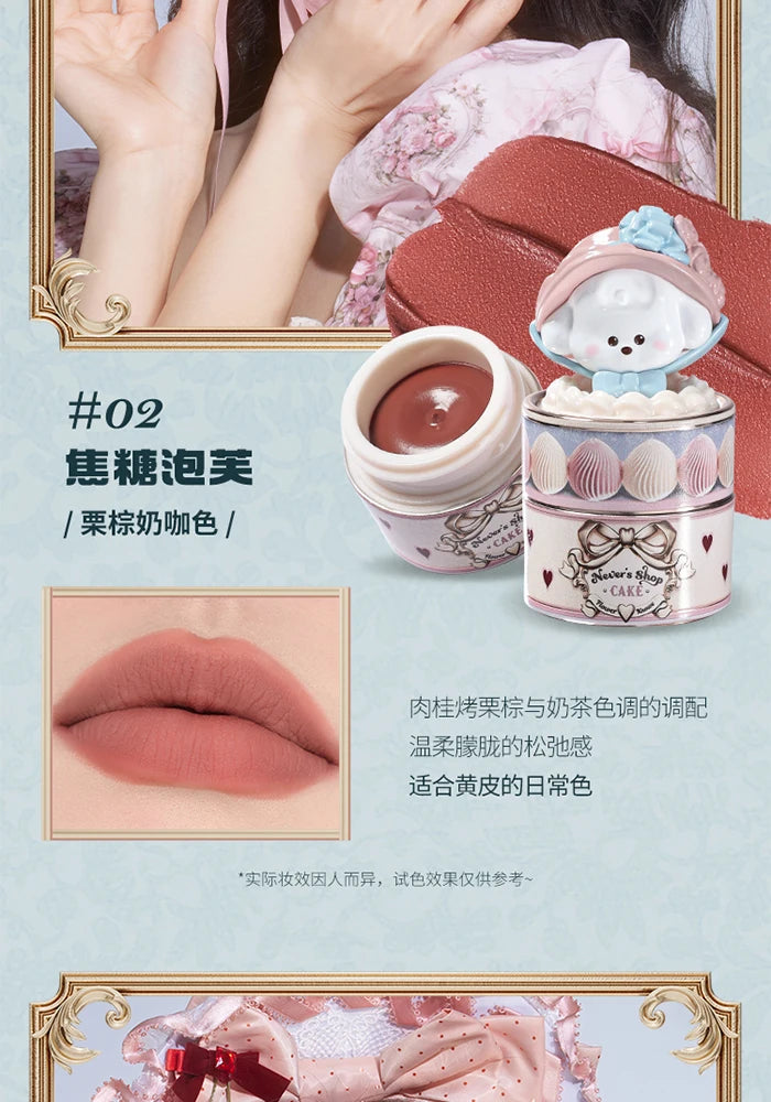 Flower Knows Never's Shop Collection Creamy Matte Lipstick Natural Velvet Finish Hydrating Vitamin E Core Vegan Makeup Lip Mud