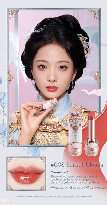 Flower Knows Butterfly Cloud Collar Collection Glossy Lipstick Makeup Lasting Lip Gloss High Pigment Makeup Flowerknows Lip Balm
