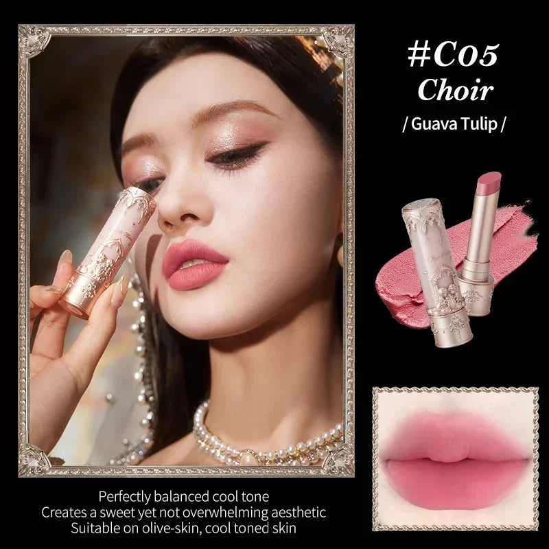 Flower Knows Little Angel Collection Matte Lipstick Private Label Lip Stick Custom Logo Long Lasting Korean Velvet Lipgloss