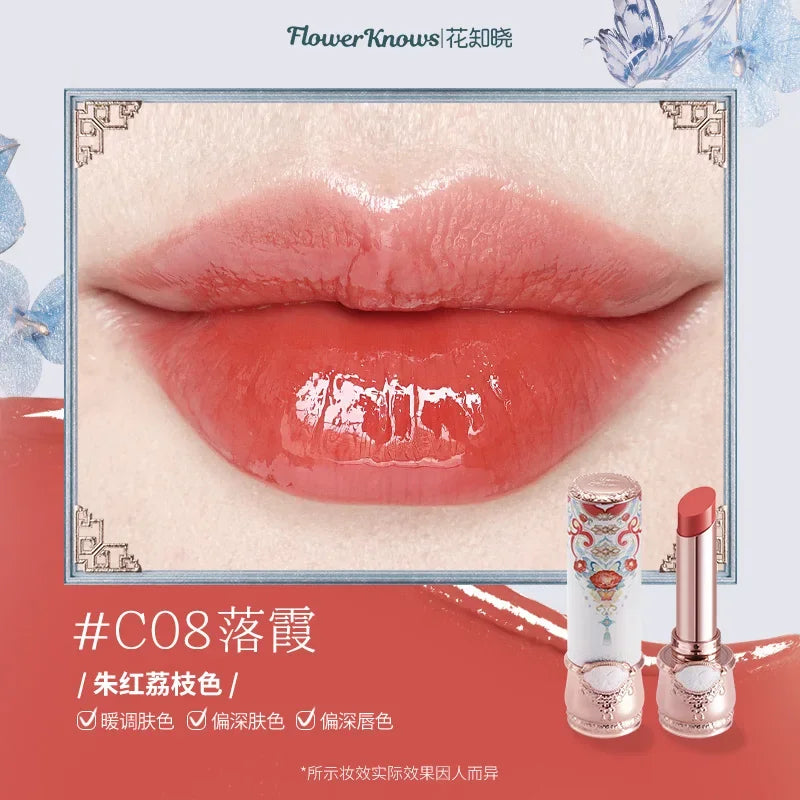 Flower Knows Butterfly Cloud Collar Collection Glossy Lipstick Makeup Lasting Lip Gloss High Pigment Makeup Flowerknows Lip Balm
