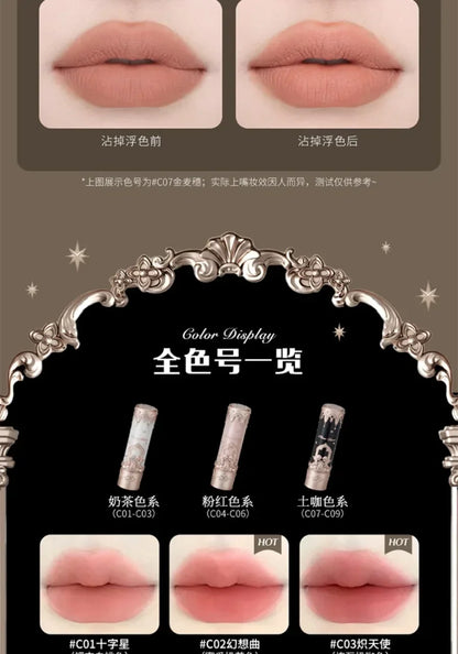Flower Knows Swan Ballet Little Angel Collection Lipstick Velvet Matte Waterproof Lip Stick Vegan Long Lasting Lip Gloss Korean