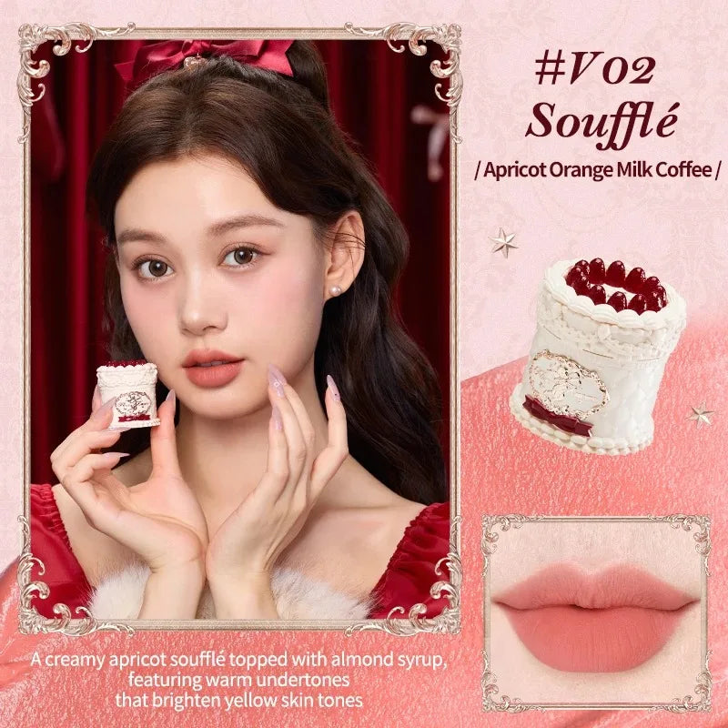 Flower Knows Chocolate Cloud Lip Cream Lightweight Matte Long Lasting Liquid Lipstick Makeup Lip Mud 4.5ml Waterproof