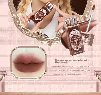 Flower Knows Chocolate Cloud Lip Cream Lightweight Matte Long Lasting Liquid Lipstick Makeup Lip Mud 4.5ml Waterproof
