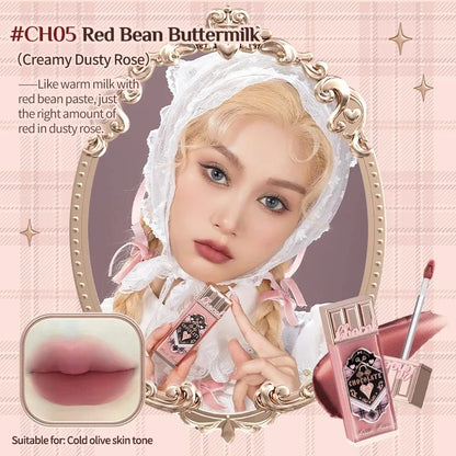 Flower Knows Chocolate Cloud Lip Cream Lightweight Matte Long Lasting Liquid Lipstick Makeup Lip Mud 4.5ml Waterproof