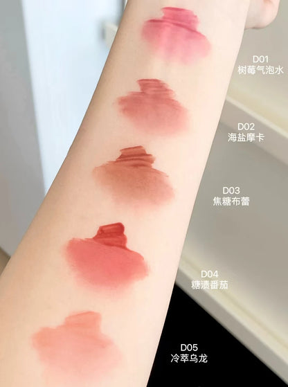 Mooekiss Double-headed Lipgloss MirrorMoisturizing Long-lasting Brush head Non-stick Cup Film-forming Lip Glaze Lipstick 3.2g