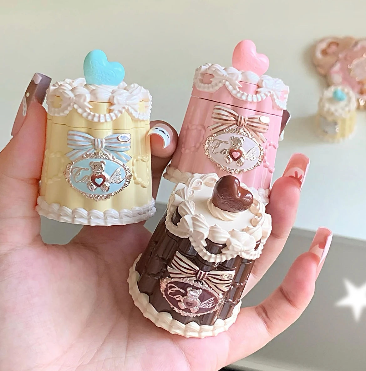 Flower Knows Bear Coating Lip Jelly Makeup Lipstick Sweetie Bear Collection Cosmetics Cute With Brush Solid Lip Glaze Watery