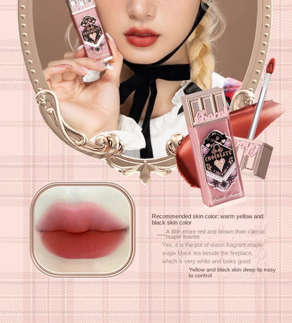 Flower Knows Chocolate Cloud Lip Cream Lightweight Matte Long Lasting Liquid Lipstick Makeup Lip Mud 4.5ml Waterproof
