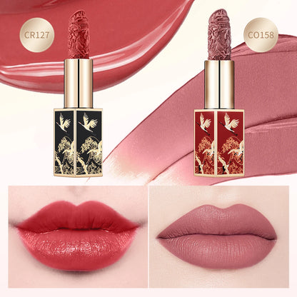 CATKIN Matte Lipstick 2PCS Set Long Lasting for 24H，Lightweight Soft and Ultra Hydrating Lipsticks Infused with Vitamin E