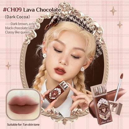 Flower Knows Chocolate Cloud Lip Cream Lightweight Matte Long Lasting Liquid Lipstick Makeup Lip Mud 4.5ml Waterproof