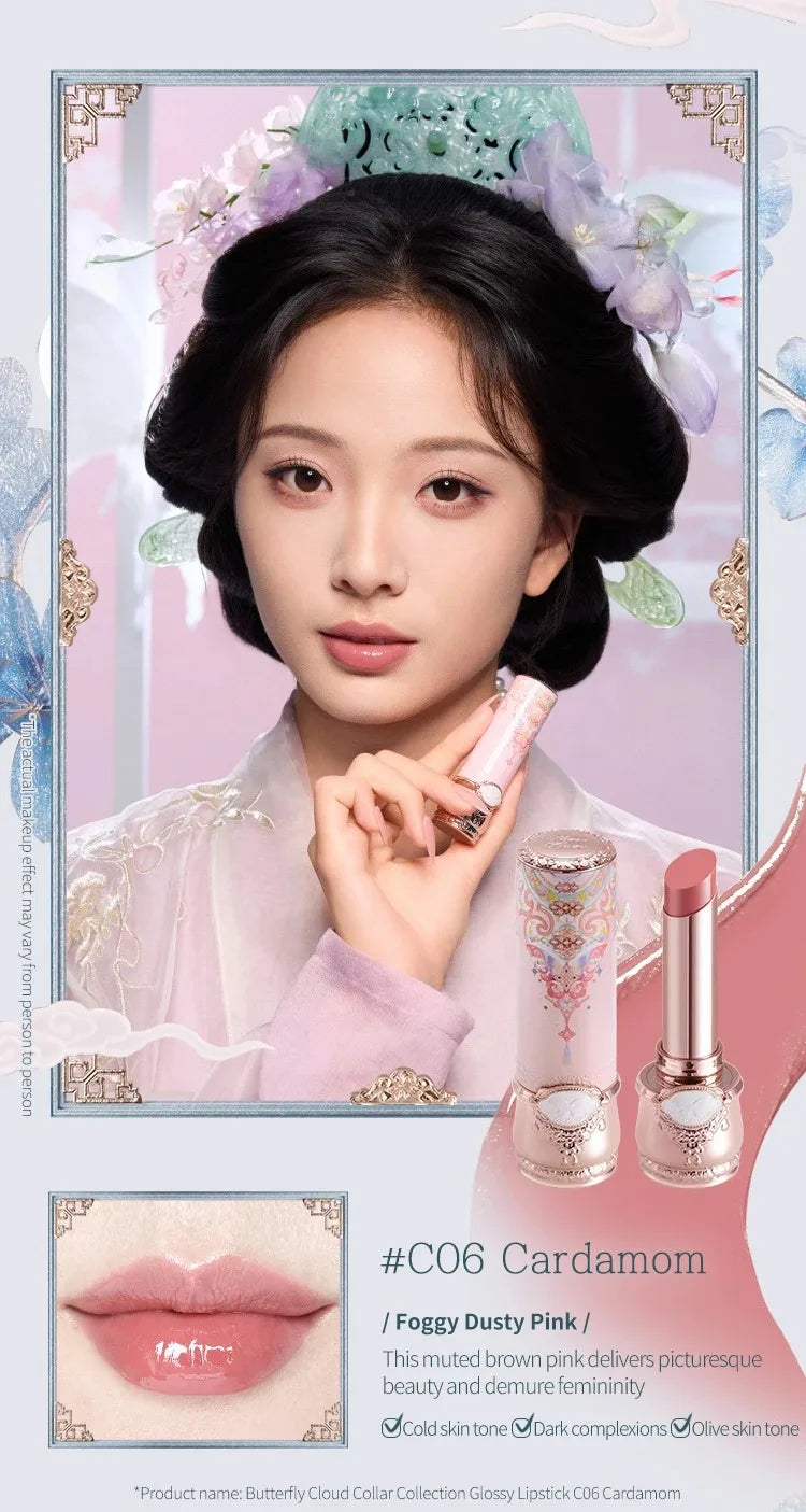 Flower Knows Butterfly Cloud Collar Collection Glossy Lipstick Makeup Lasting Lip Gloss High Pigment Makeup Flowerknows Lip Balm