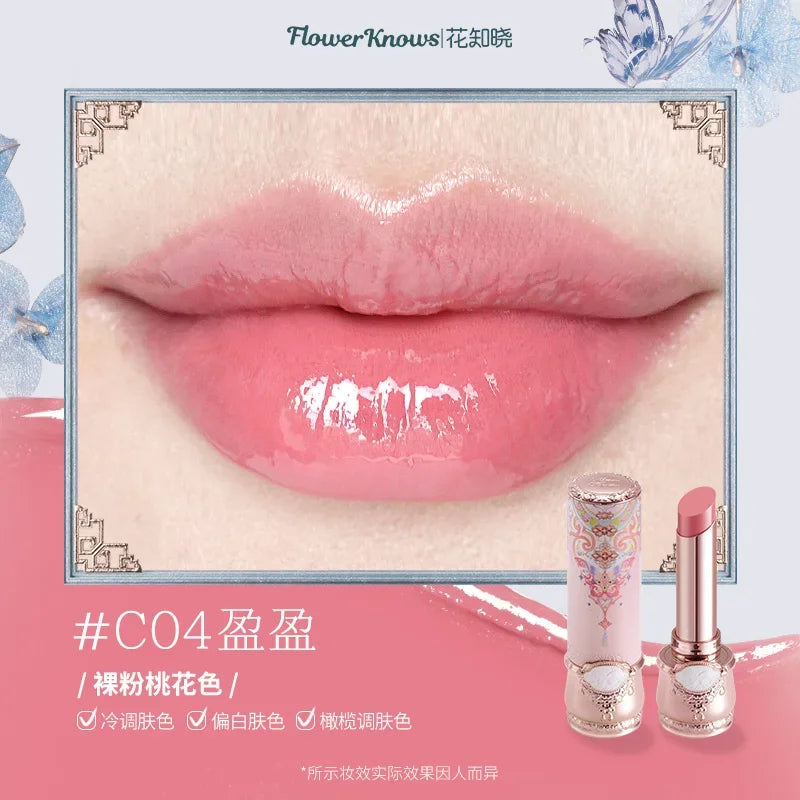 Flower Knows Butterfly Cloud Collar Collection Glossy Lipstick Makeup Lasting Lip Gloss High Pigment Makeup Flowerknows Lip Balm
