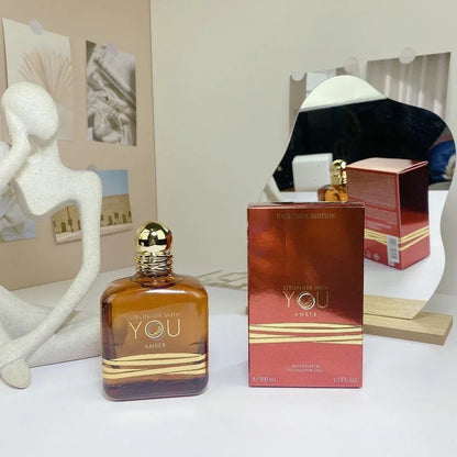 100ML Stronger With You Absolutely Inspired Perfume Intense Aromatic Woody & Spicy Fragrance, Long Lasting Sensual Scent for Men