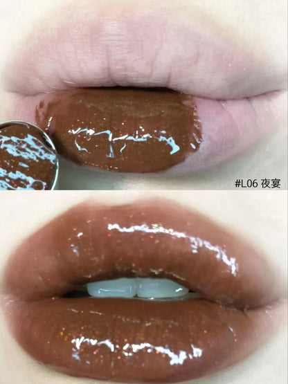 Girlcult Peach Series Mirror Lipstick Water Gloss Lip Gloss Bright Surface Lasting Film Moisturizing Doodle Lips