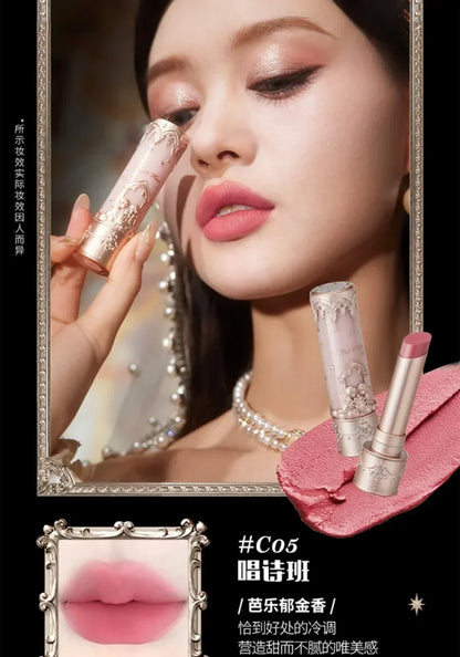 Flower Knows Swan Ballet Little Angel Collection Lipstick Velvet Matte Waterproof Lip Stick Vegan Long Lasting Lip Gloss Korean