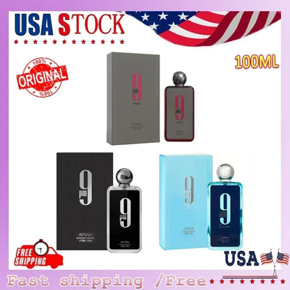 Travel Clothes Perfume Afnan 9PM Men's Cologne Spray 100ml Men's Cologne Perfume  Spray High-end Long-lasting Perfume Gift
