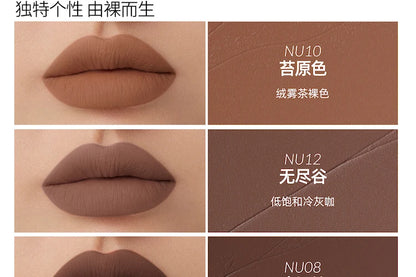 Kaleidos Lipstick Lip Cream Matte Velvet Nude Colours Lip Mud Waterproof Lip Gloss Long Lasting Lip Stain