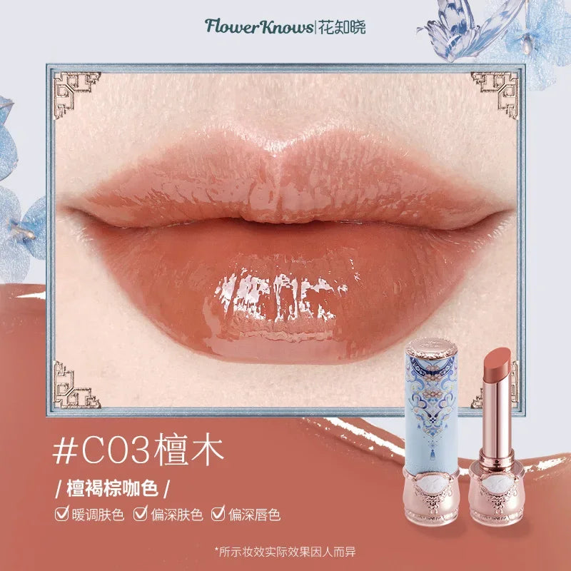 Flower Knows Butterfly Cloud Collar Collection Glossy Lipstick Makeup Lasting Lip Gloss High Pigment Makeup Flowerknows Lip Balm