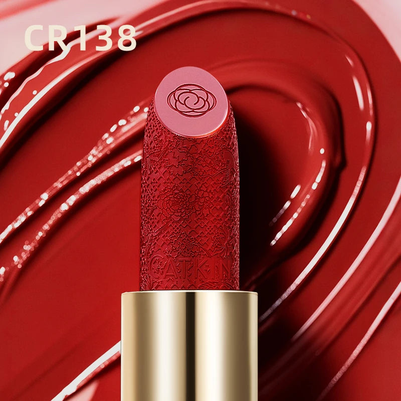 CATKIN Summer Palace Lipsticks Semi-Matte Lipstick Long Lasting for 24H，Lightweight Soft and Ultra Hydrating Lipsticks
