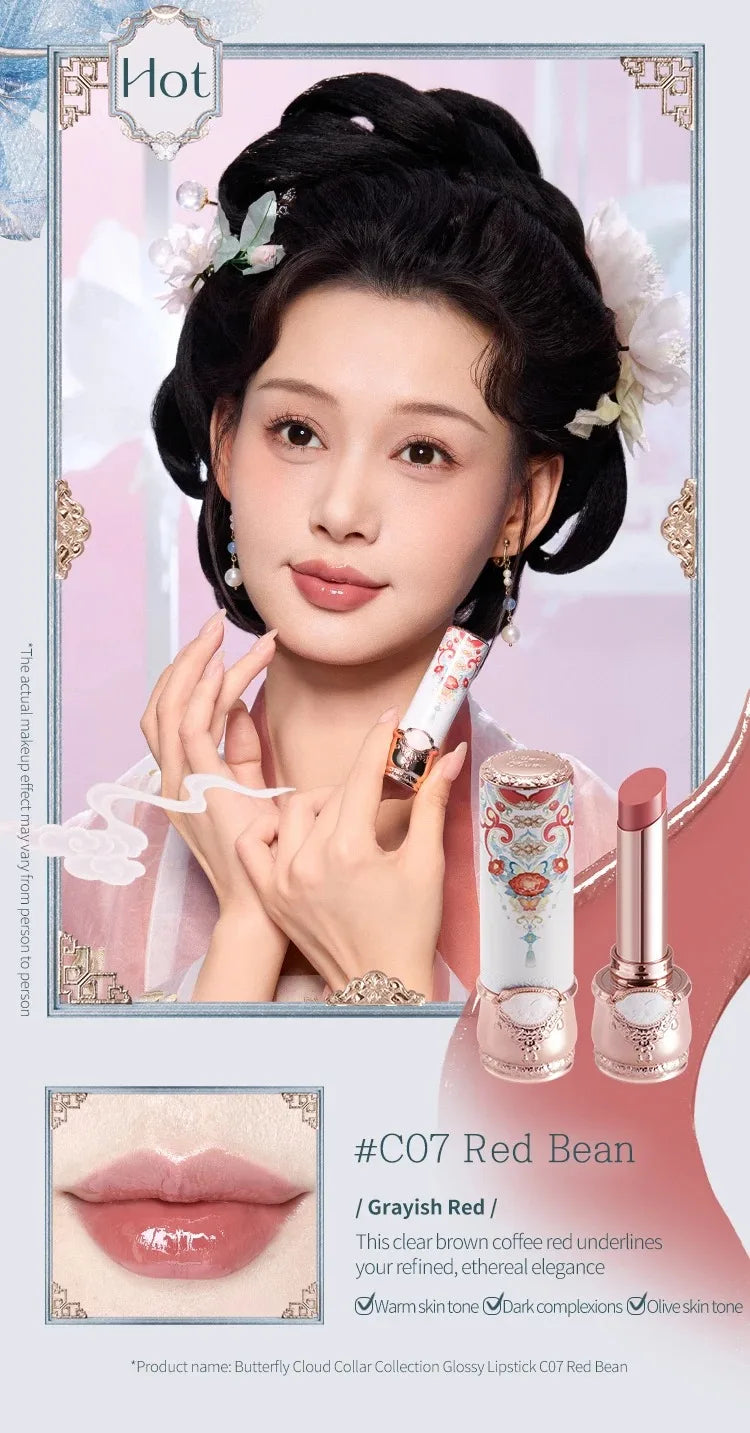 Flower Knows Butterfly Cloud Collar Collection Glossy Lipstick Makeup Lasting Lip Gloss High Pigment Makeup Flowerknows Lip Balm