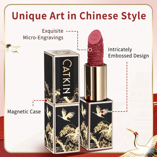 CATKIN Makeup Velvet Matte Lipstick, Hydrating Satin Long Lasting lipstick with Smooth and Creamy Texture