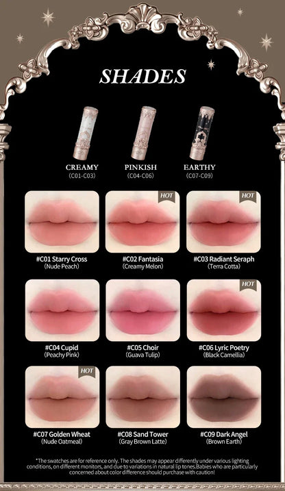 Flower Knows Little Angel Collection Matte Lipstick Private Label Lip Stick Custom Logo Long Lasting Korean Velvet Lipgloss