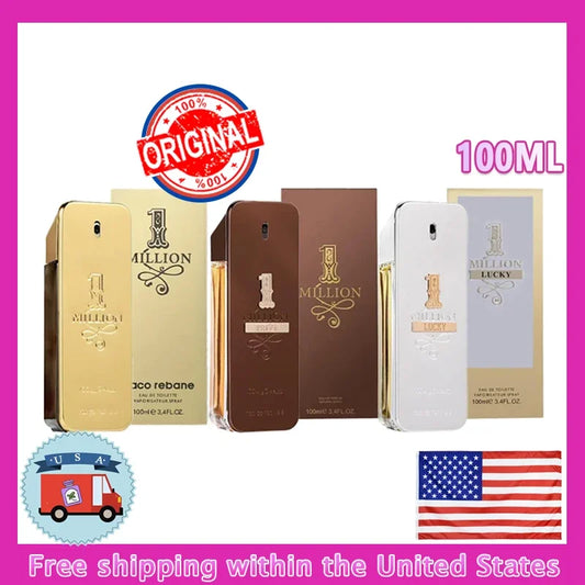 Spray Lattafa Lasting 100ML Golden Millionaire Perfume Leather Scent Luxury Arab Cologne Pheromone Parfumes Fragrance Gift