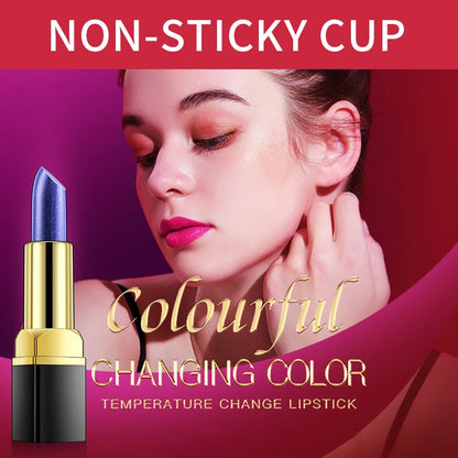 Blue Rose Lip Temperature Color Changing Natural Long Lasting Waterproof   Lipstick Cosmetics Woman Makeup