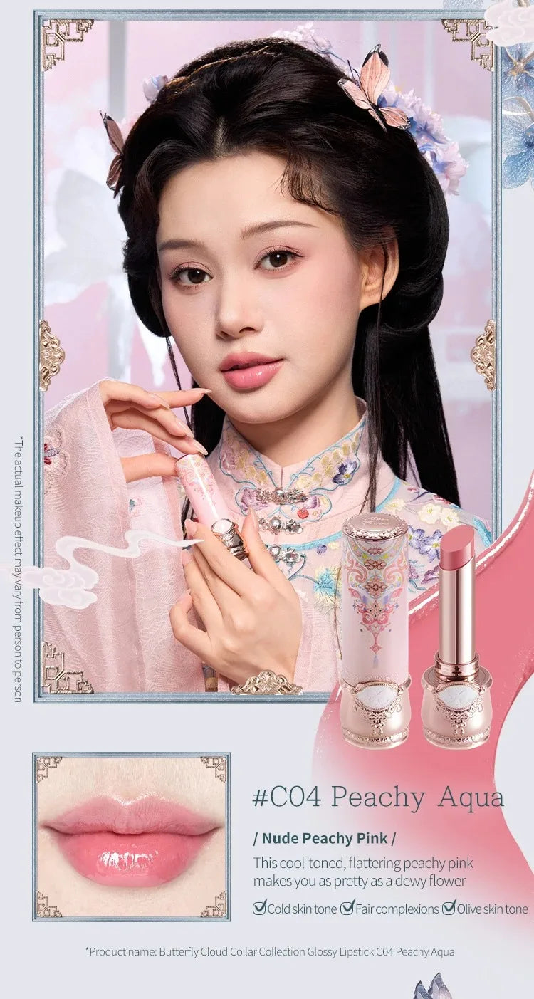 Flower Knows Butterfly Cloud Collar Collection Glossy Lipstick Makeup Lasting Lip Gloss High Pigment Makeup Flowerknows Lip Balm