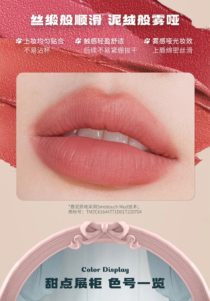 Flower Knows Never's Shop Collection Creamy Matte Lipstick Natural Velvet Finish Hydrating Vitamin E Core Vegan Makeup Lip Mud